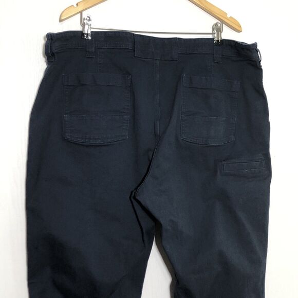 Duluth Trading Pants Mens 44 W 34 Blue Flex Fire Hose Foreman Canvas Workwear - Picture 10 of 14